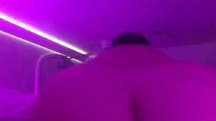 Riding a vibrator on a work trip