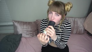 Gigantic Bad Dragon Horsecock Dildo Throat Fucking Distension
