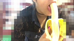 Deepthroating A Long Banana.