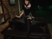 Emo girl smoking with pussy upskirt posing 13/16