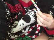 Christmas Candy Cane Creamy Pussy Fuck