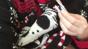 Christmas Candy Cane Creamy Pussy Fuck