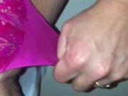 (Wife)“Cum in my panties”. (Husband)“I want you to pee in them right after” 14/16
