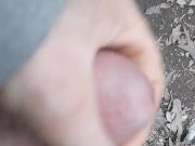 Jerking and cumming Outside