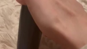 Coed using vibrator on wet pussy