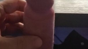 Ultra creamy leaking cumshot after some edging