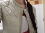 Pissing On The Gas Station Floor In Fishnets 1/16