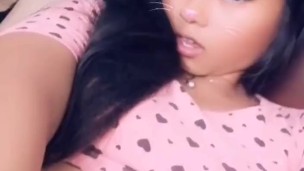 Petite Teen Masturbating on Snapchat - Ahegao