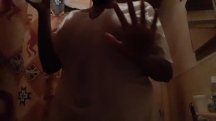 Showing Off My D Cups In A Wet Tshirt And Stripteasing For You Daddy