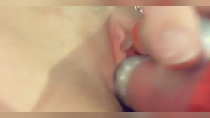 Amateur teen cumming with rabbit vibrator 