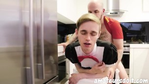 AmateursDoIt - Sissy boy French Maid twink bred by Stepdaddy bear
