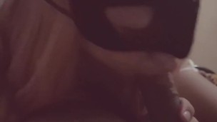 Asian maid with big tits suck bbc