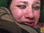 Dominated chubby slut throated and toyed 13/16