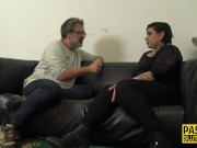 Dominated chubby slut throated and toyed 2/16