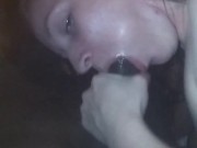 Deep throating Daddy's BBC