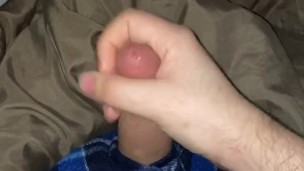 Jacking off with HUGE cumshot, almost shoots camera