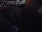 Solo play time - creamy ebony goddess pussy
