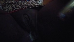 Solo play time - creamy ebony goddess pussy