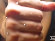 Christmas story: gift from stepsister's (footjob and handjob) 4/16