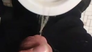 Non-Op Hairy MTF Pissing Two Streams; No Sound