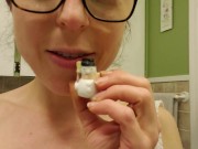 Pissing On A Mini Snowman 4/16