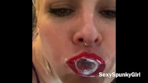 Amateur Babe Close Up Pussy Fucking Swallows Cum
