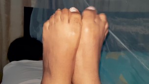 Wiggling my toes and my feet