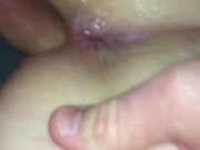 POV Husband making love to his Wife until she orgasms then cums on her ass.