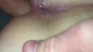 POV Husband making love to his Wife until she orgasms then cums on her ass.