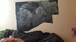 Ghotic chick rubs clit until big finish