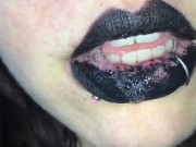Black Lipstick Spit Drip