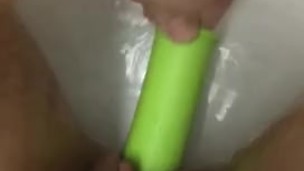 Green thing in the pussy