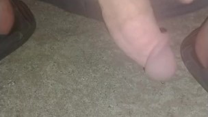 Pissing on the carport
