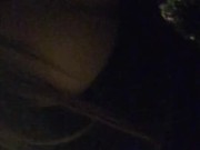 Showing my breast on the porch 