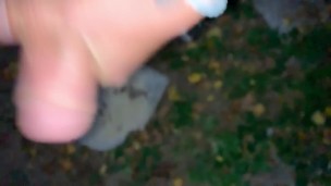 Spitting ugly cruiser´s cum and jerk off on his disgusting boy´s juice