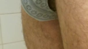 Inflating my Dick in my underwear then playing a bit with it.