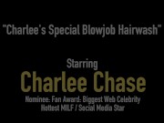 Big Titty Cougar Charlee Chase Washes Hair & Sucks A Cock? 1/16