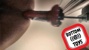 FAAK DRAGON DILDO on my FUCK MACHINE (Bottomtoys : Links bio)