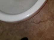 Desperation Standing Piss Into Toliet Like A Boy