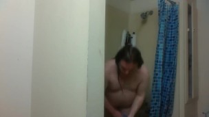 taking a hot shower and showing my hole