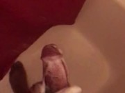 Couple strokes in the shower 