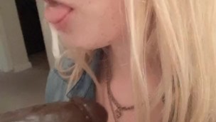 Blonde Gags and Drools POV BBC BJ