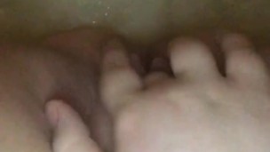Playing with my pussy in the bath
