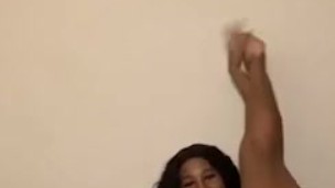 Slutty tiny ebony strip tease