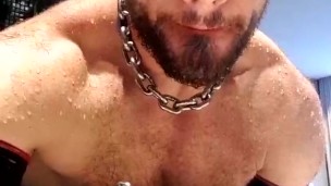 CAM4 , webcam, shower in fetish gear, muscle show (Paul Europe)