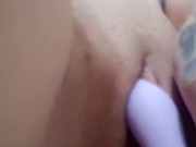 Close up cumming with toy