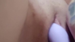Close up cumming with toy