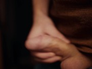 boy with a big dick playing with his foreskin in 4K 10/16