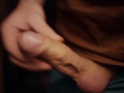 boy with a big dick playing with his foreskin in 4K 12/16
