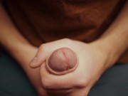 boy with a big dick playing with his foreskin in 4K 7/16